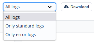 app overview logs display