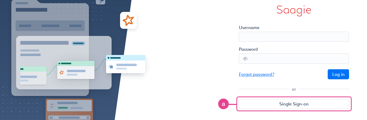 sso saagie log in page