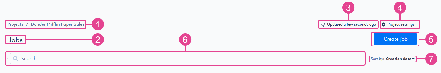 user interface page content header